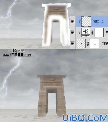 用Photoshop合成沙漠风暴之门