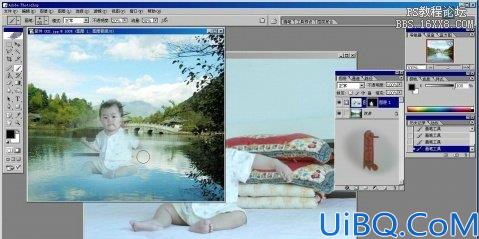 教您用Photoshop把图片和风景融在一起