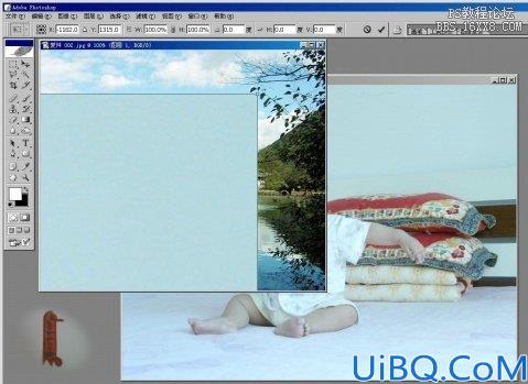 教您用Photoshop把图片和风景融在一起