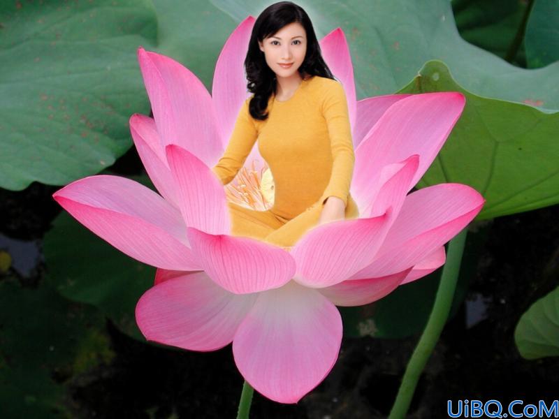 Photoshop图像的合成—花中仙子的制作