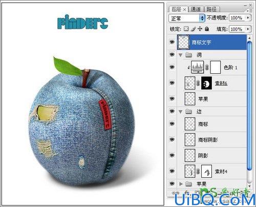 Photoshop创意合成牛仔裤苹果个性图片，牛仔裤与苹果完美溶图