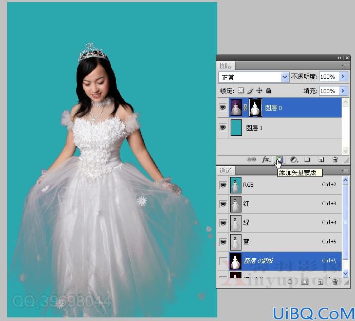 Photoshop将MM婚纱照合成梦幻的森林蝴蝶仙子