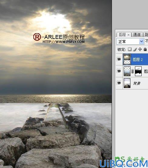 Photoshop人像合成教程：创意打造古代西方少女在海边阅读的场景