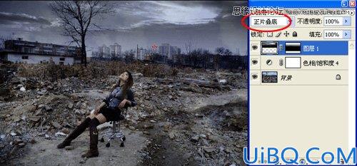 Photoshop合成废墟中的女孩教程