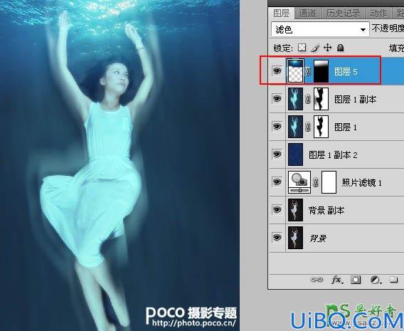 Photoshop人像合成教程：打造唯美意境风格的水中少女图片，水中美女艺术