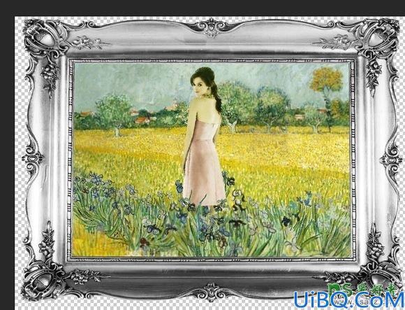 Photoshop合成教程：把一张半裸的女性艺术照合成到一张油画里的场景