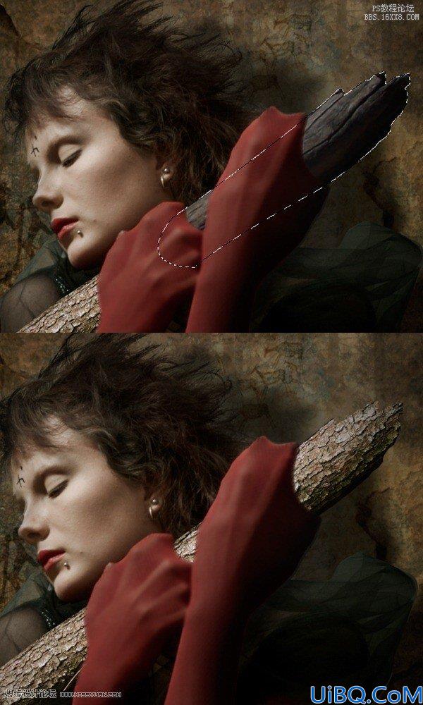 Photoshop合成蛇窝中的美女实例