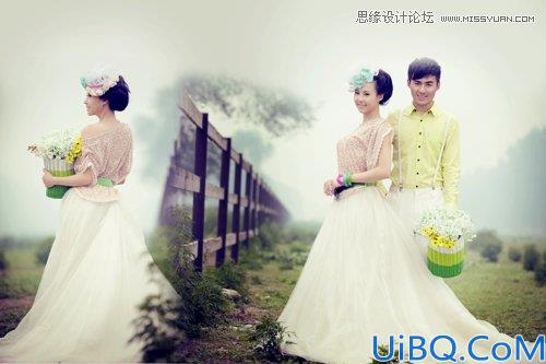 Photoshop合成后期梦幻婚片效果
