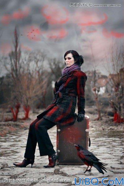 Photoshop合成超酷的野外女巫场景
