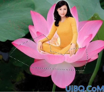 Photoshop图像的合成—花中仙子的制作