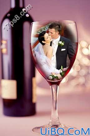 Photoshop图片合成教程:合成新婚夫妇和酒杯