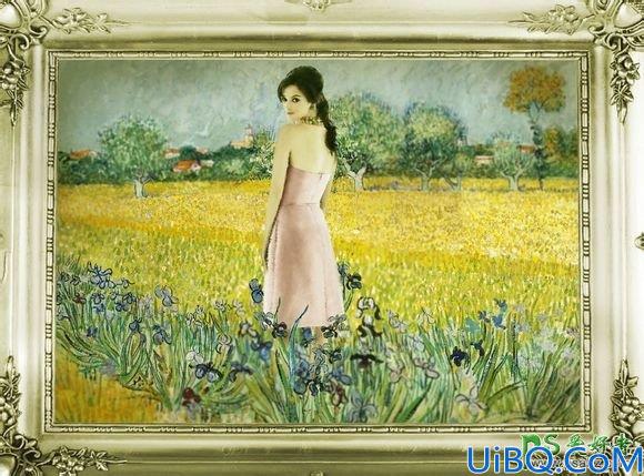 Photoshop合成教程：把一张半裸的女性艺术照合成到一张油画里的场景