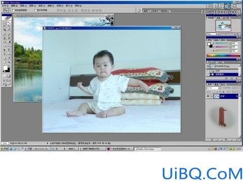 教您用Photoshop把图片和风景融在一起