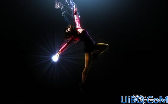 Photoshop照片合成实例:黑夜中眩光芭蕾舞者