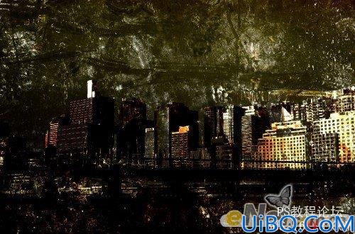 Photoshop教程:合成MM与虚幻的城市特效