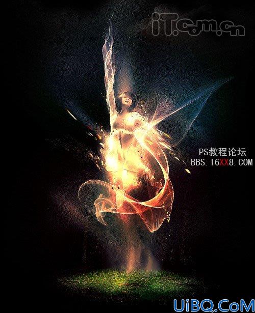 PhotoShop合成神秘的美女精灵效果的教程