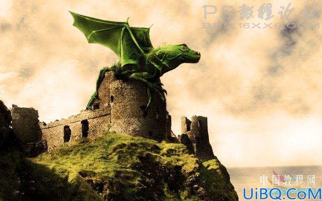 photoshop合成教程:再现翼龙场景