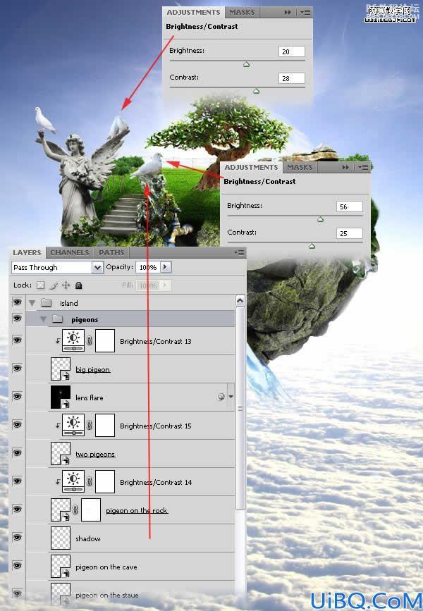 photoshop合成实例:空岛