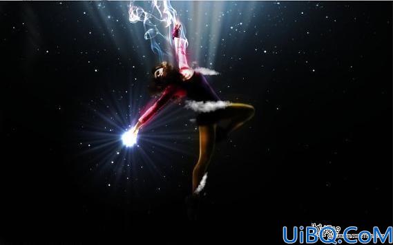 Photoshop照片合成实例:黑夜中眩光芭蕾舞者