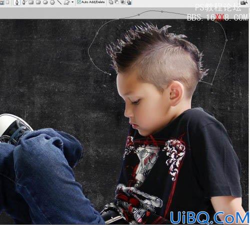 Photoshop教程:合成发红光的个性潮流小男孩
