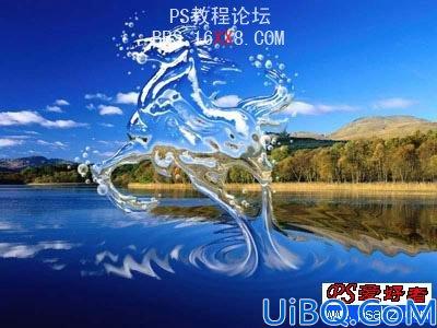 photoshop合成教程:水上跃起的骏马