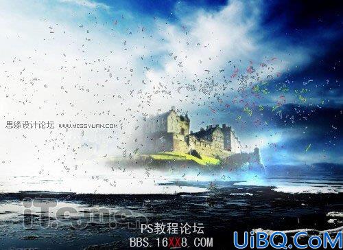 Photoshop教程:制作一座神秘的海上城堡