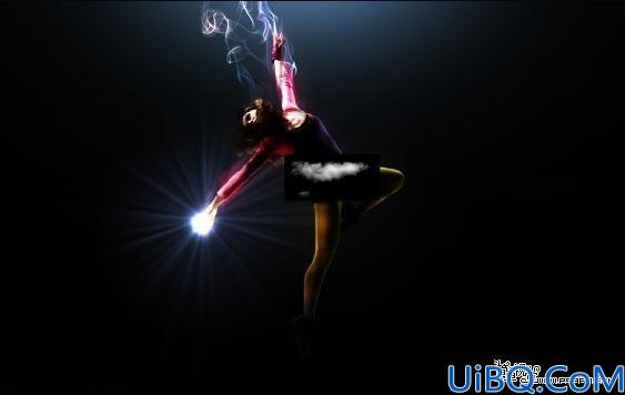 Photoshop照片合成实例:黑夜中眩光芭蕾舞者