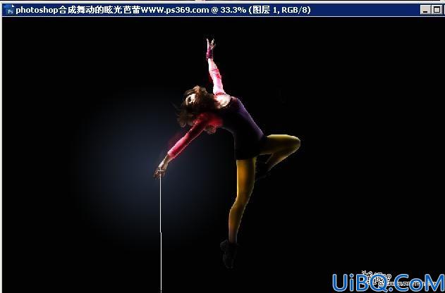 Photoshop照片合成实例:黑夜中眩光芭蕾舞者