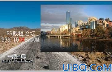 Photoshop合成走在路上的带刀武士