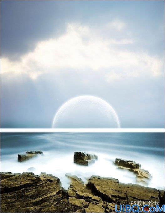 Photoshop合成教程:超现实海景图片合成教程