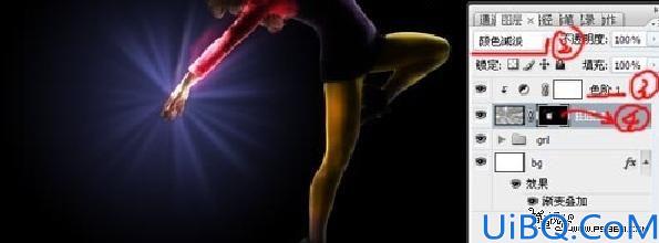 Photoshop照片合成实例:黑夜中眩光芭蕾舞者