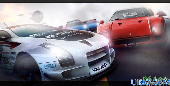 Photoshop汽车海报合成教程：设计一张视觉激烈的赛车宣传海报-跑车海报