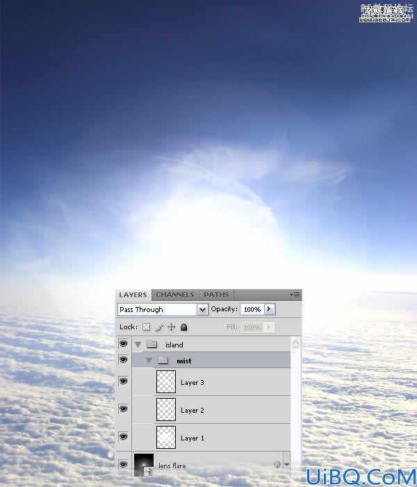 photoshop合成实例:空岛