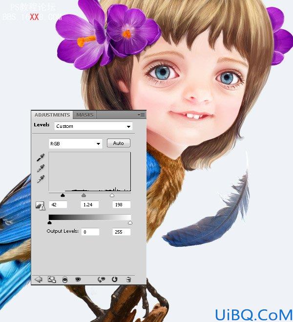 PHOTOSHOP教程:创建一个梦幻的小鸟女孩画像