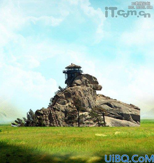Photoshop合成草原上的奇幻景象