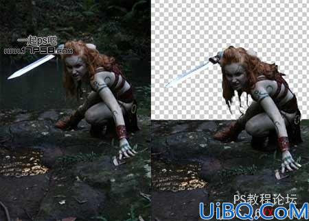 Photoshop打造悬崖上的魔人女战士