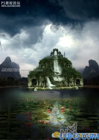 photoshop CS4合成古城堡图像效果