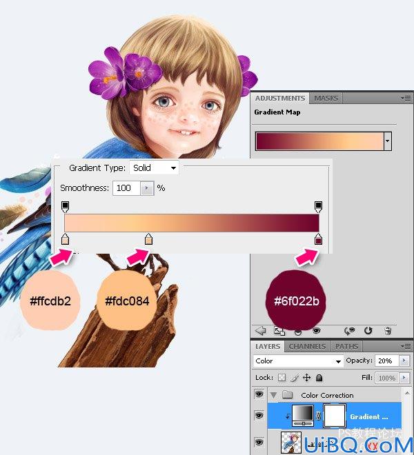 PHOTOSHOP教程:创建一个梦幻的小鸟女孩画像