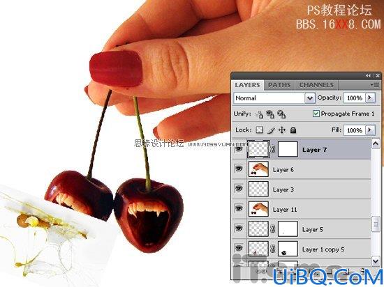 Photoshop教程:合成变异的僵尸獠牙水果