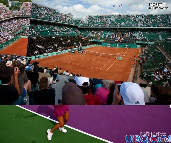 Photoshop合成教程:体育馆羽毛球比赛图片