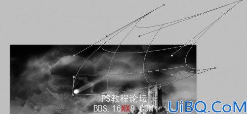 Photoshop使用素材合成中世纪魔戒风格城堡的教程