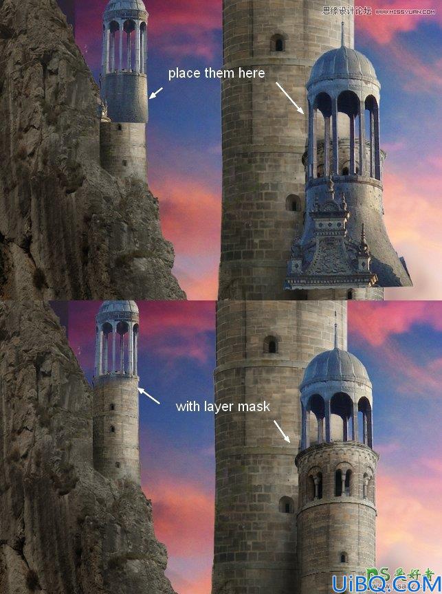Photoshop合成教程：利用素材,笔刷，调整图层合成秋季唯美的城堡场景图