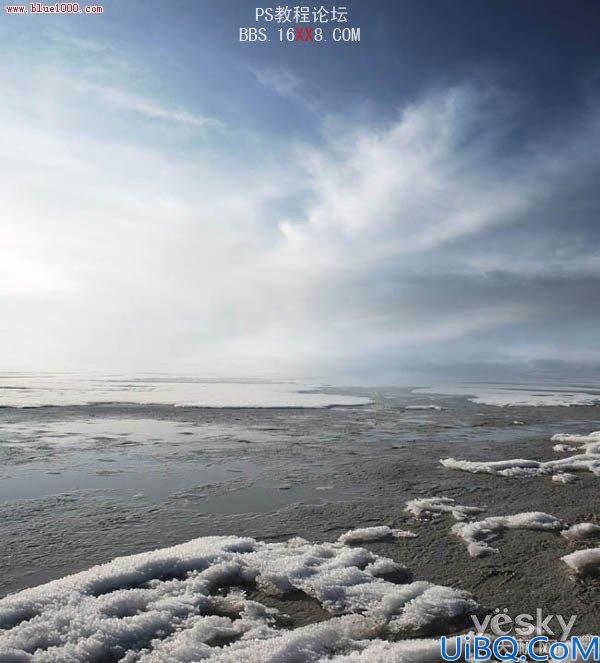 Photoshop合成实例:冰河上的梦幻古堡