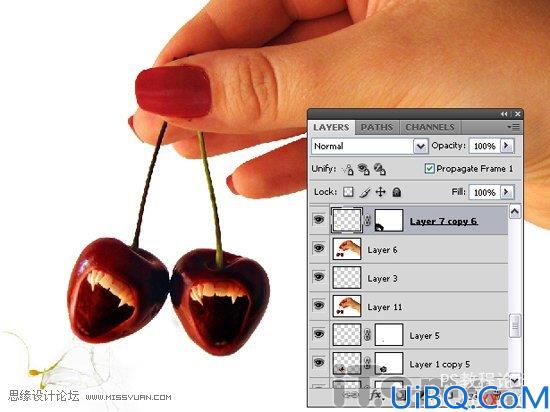 Photoshop教程:合成变异的僵尸獠牙水果