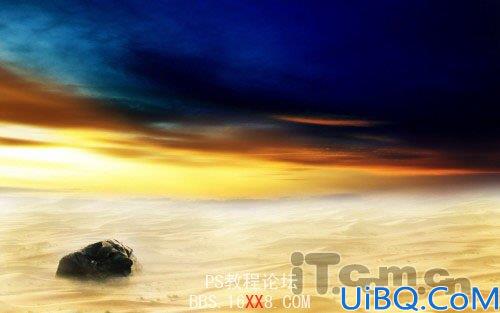 PhotoShop合成神奇的沙漠海市蜃楼景观的教程