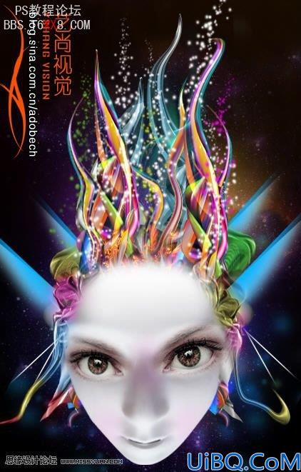 Photoshop教程:合成梦幻的吉娃娃头像