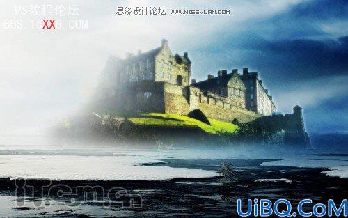 Photoshop教程:制作一座神秘的海上城堡