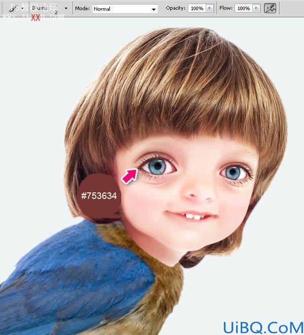 PHOTOSHOP教程:创建一个梦幻的小鸟女孩画像
