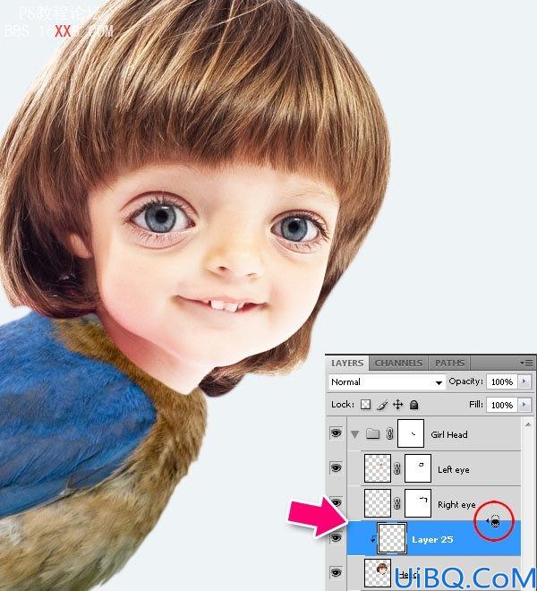 PHOTOSHOP教程:创建一个梦幻的小鸟女孩画像