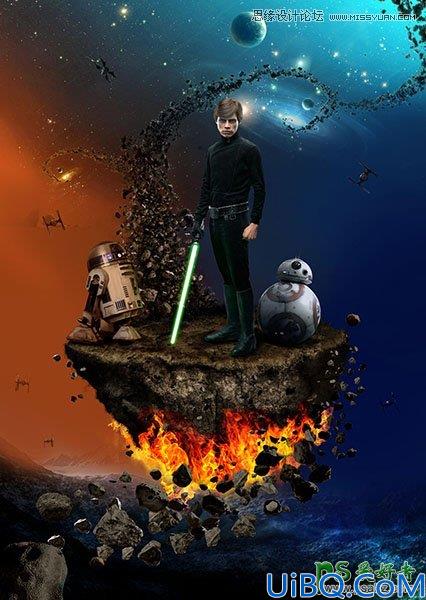 Photoshop创意合成星球大战电影海报，超酷科幻风格的星战海报